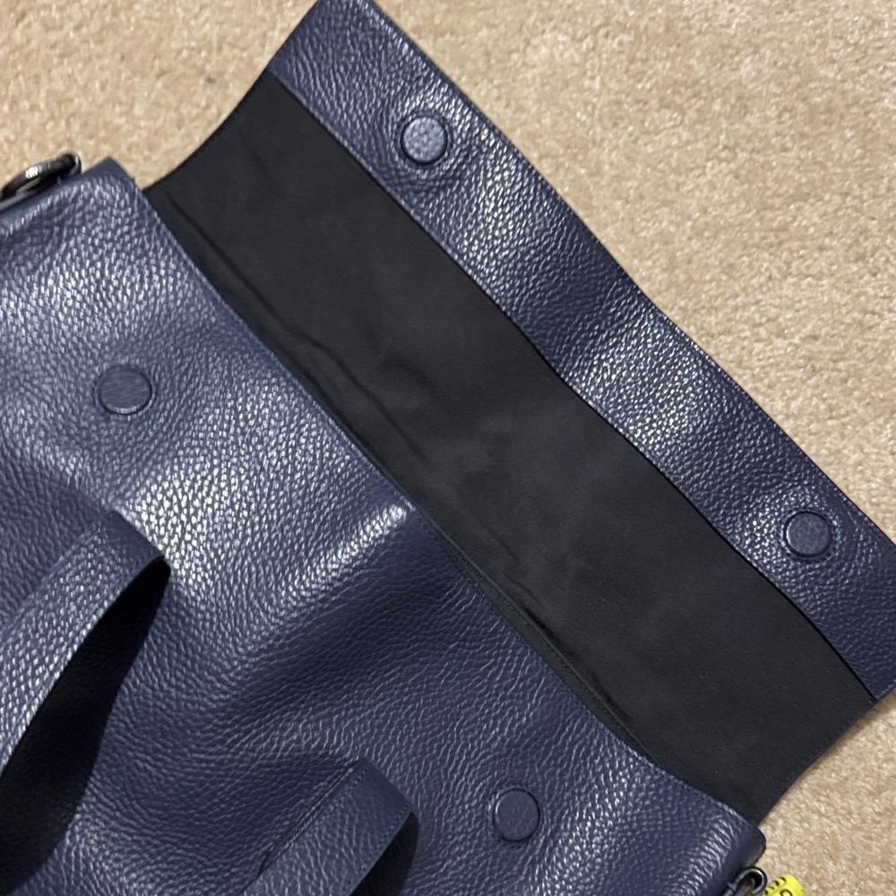 Coach Navy Leather Tote Bag - Picture 8 of 9